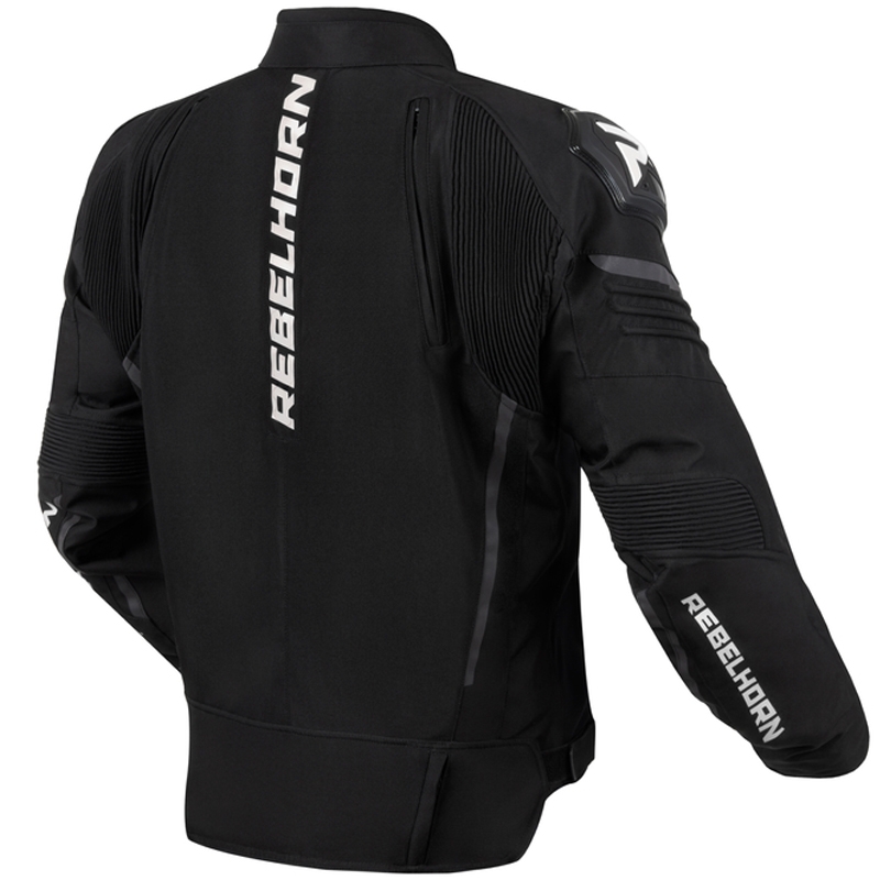 Chaqueta de moto Rebelhorn Vandal negra y blanca