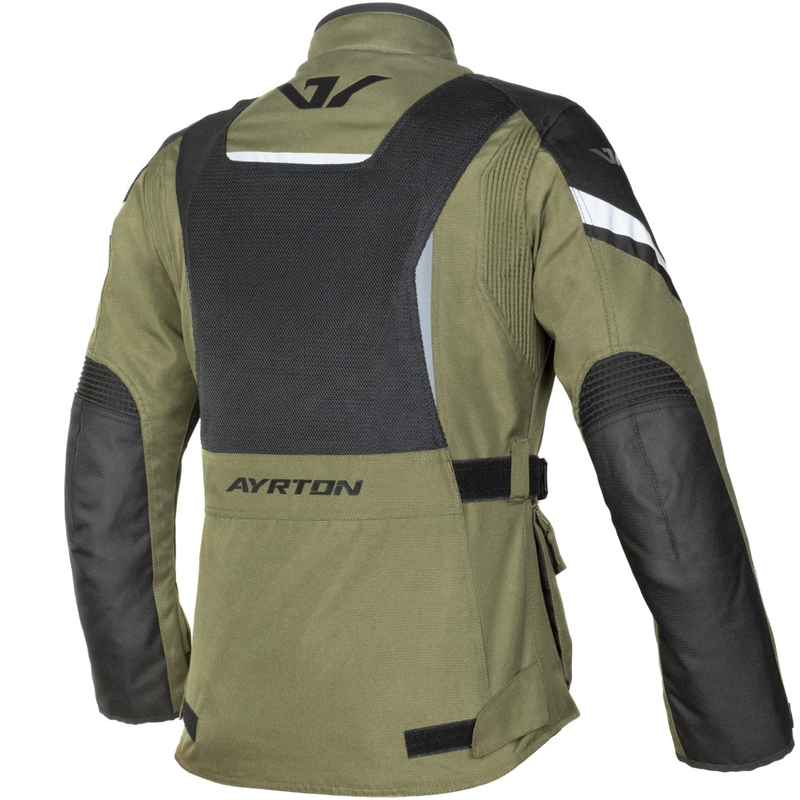 Chaqueta de moto para mujer Ayrton Teressa II Flow verde oscuro-negro