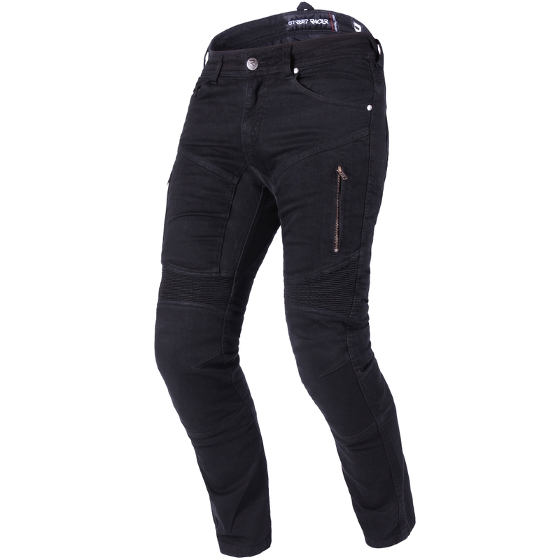 Vaqueros de moto Street Racer Stretch II CE negros