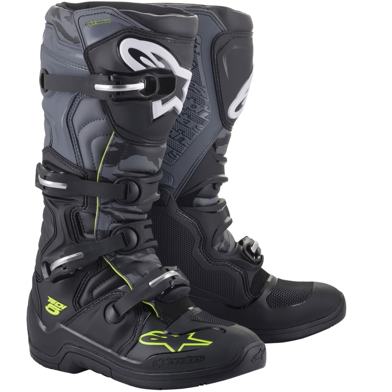 Botas de moto Alpinestars TECH 5 negro-gris-amarillo fluorescente