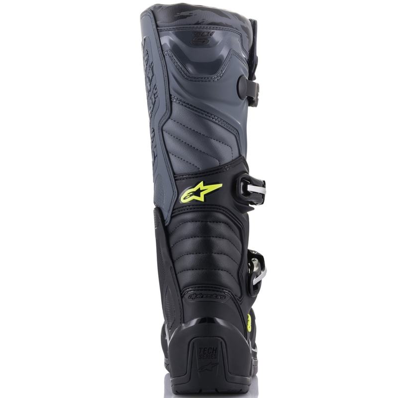 Botas de moto Alpinestars TECH 5 negro-gris-amarillo fluorescente