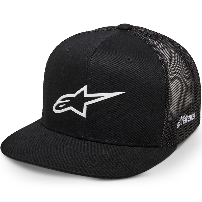 Gorra de camionero Alpinestars 3D Ageless en blanco y negro