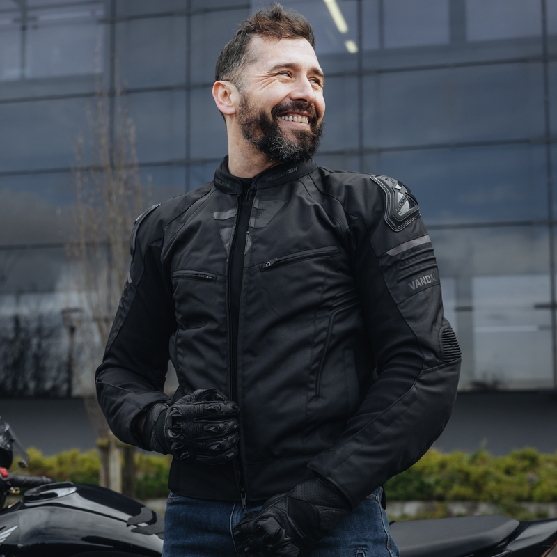 Chaqueta de moto Rebelhorn Vandal negra