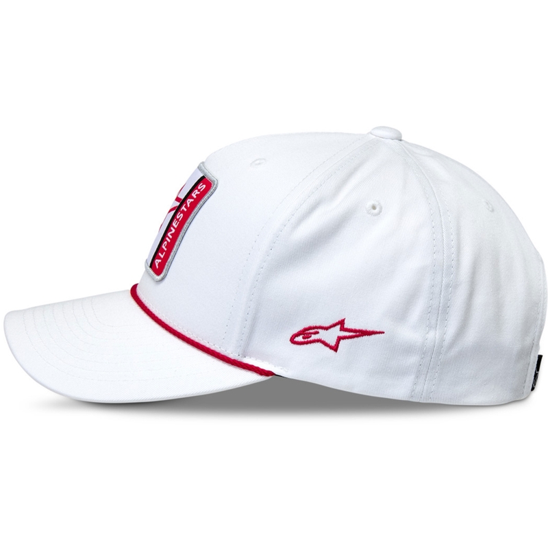 Gorra snapback específica de Alpinestars, blanca