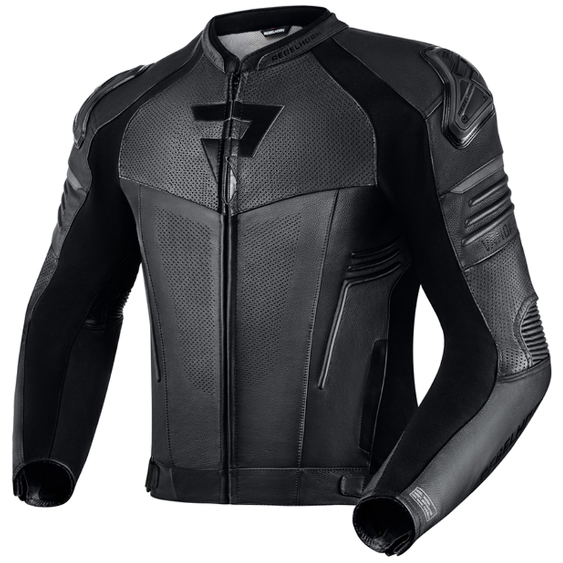Chaqueta de moto de cuero Rebelhorn Vandal negra