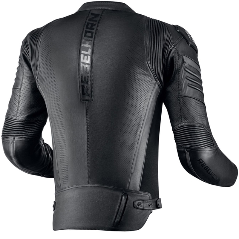 Chaqueta de moto de cuero Rebelhorn Vandal negra