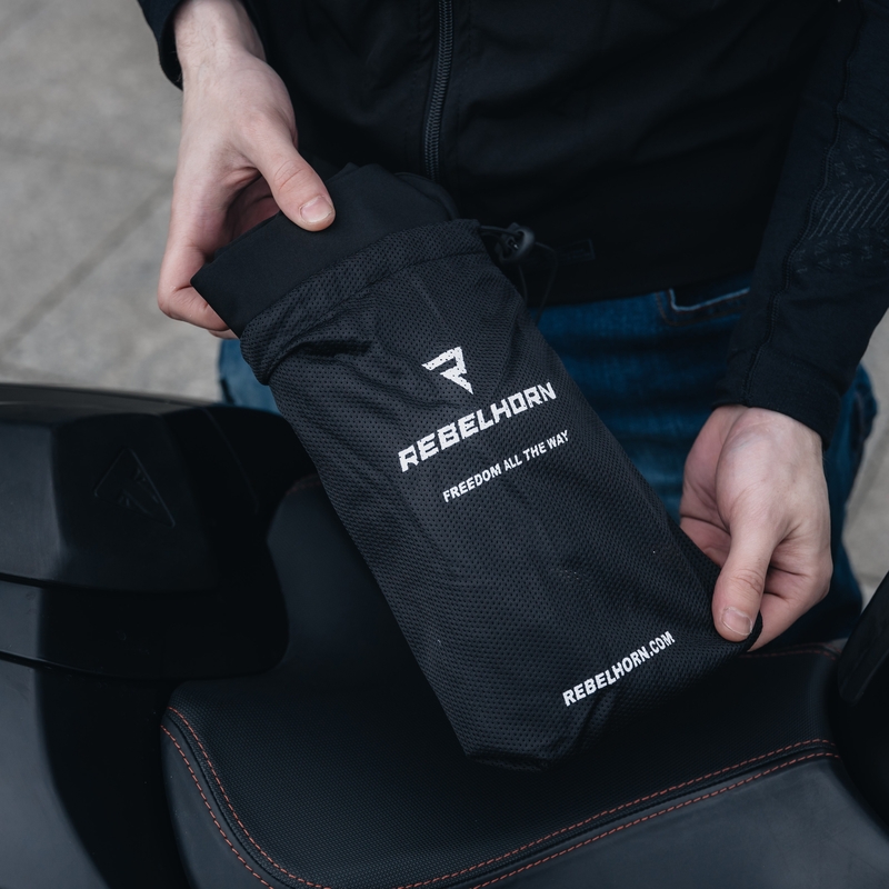Chaqueta de moto de cuero Rebelhorn Vandal negra