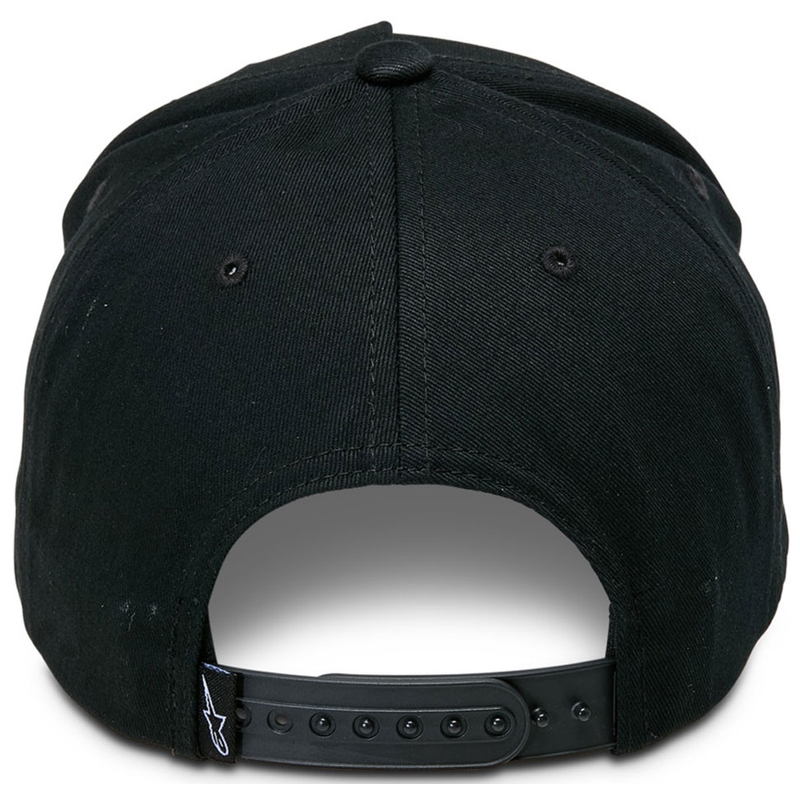 Gorra snapback específica de Alpinestars, color negro
