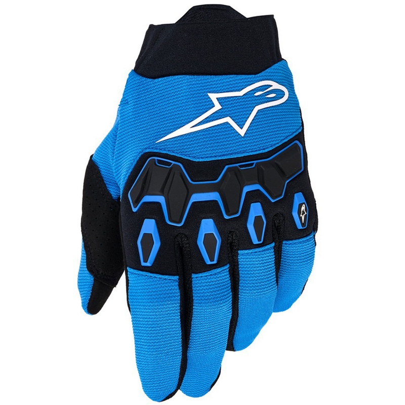 Guantes de moto Alpinestars Full Bore V2 para jóvenes y niños, azul y negro