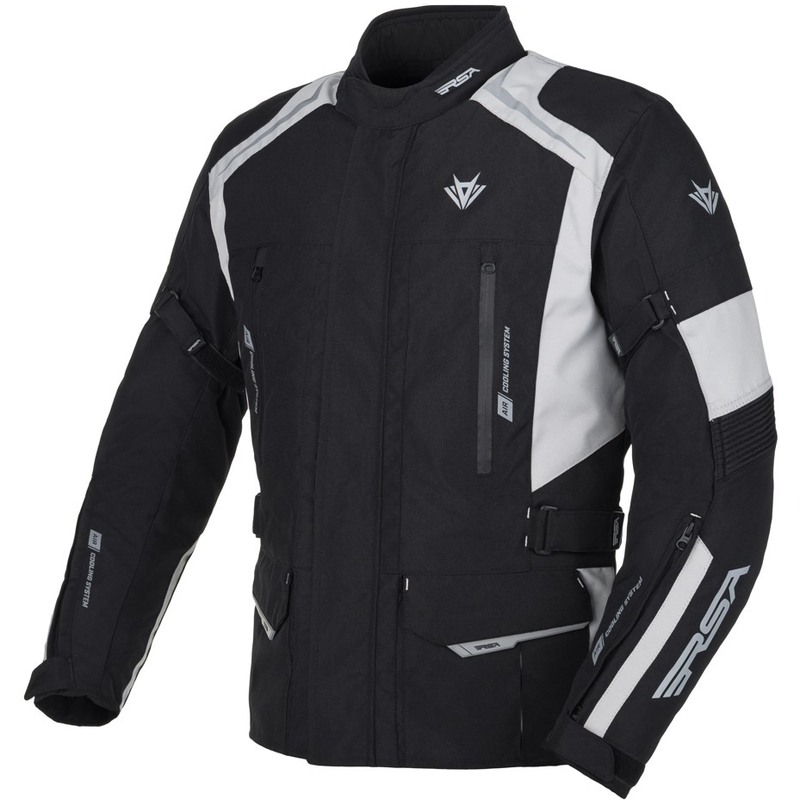 Chaqueta de moto RSA EXO 2 negro-gris