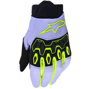 Guantes de motocross Alpinestars Full Bore V2 para jóvenes y niños, color morado y amarillo fluorescente