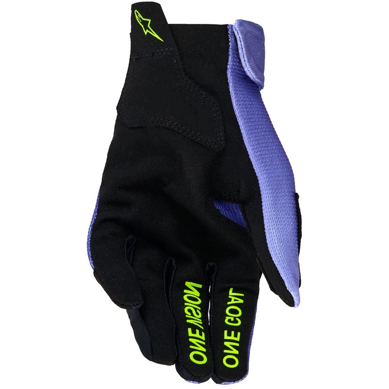 Guantes de motocross para niños Alpinestars Radar Youth, morado y amarillo fluorescente