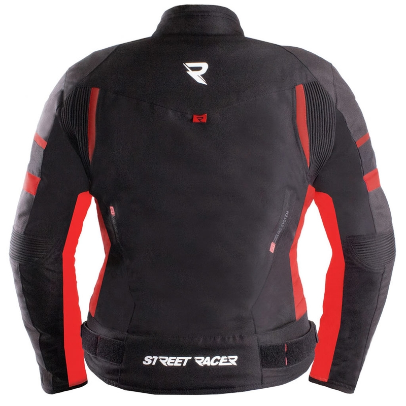 Chaqueta de moto para mujer Street Racer Betty II Air negro-rojo