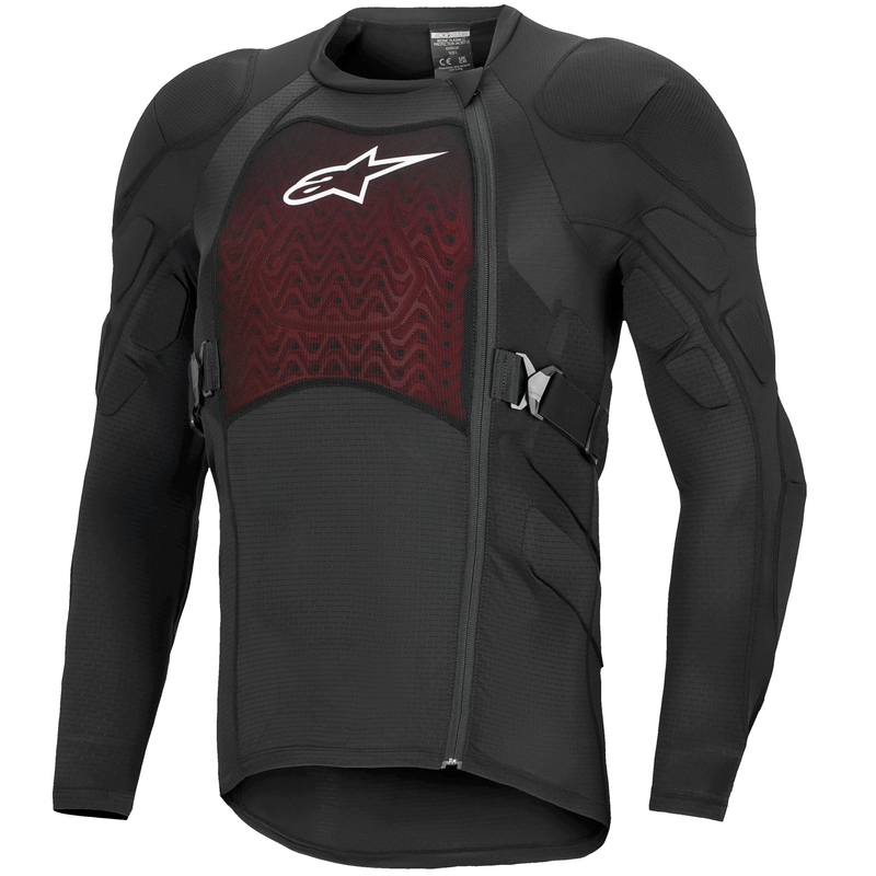 Protector corporal de manga larga Alpinestars Bionic Plasma LT negro-rojo-blanco