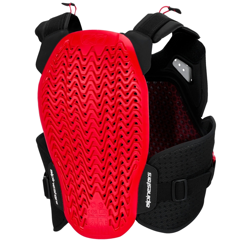 Protector de pecho Alpinestars A-4 Plasma negro-rojo-blanco