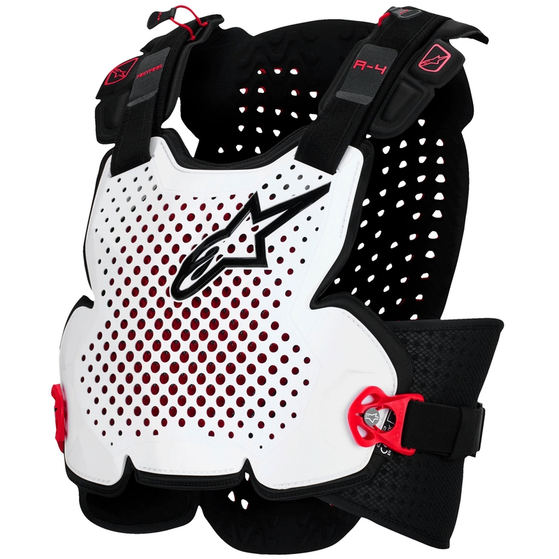 Protector de pecho Alpinestars A-4 Plasma negro-rojo-blanco