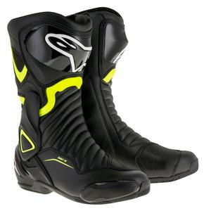 Botas de moto Alpinestars S-MX 6 negro-amarillo fluo