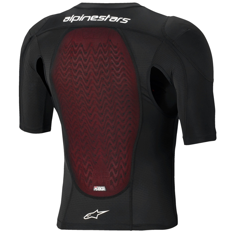 Protector corporal de manga corta Alpinestars Bionic Plasma LT negro-rojo-blanco