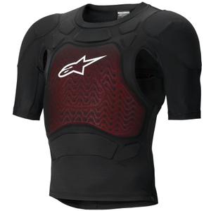 Protector corporal de manga corta Alpinestars Bionic Plasma LT negro-rojo-blanco