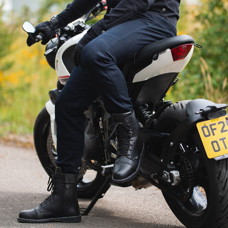 Vaqueros de moto OXFORD ORIGINAL APPROVED SUPER STRETCH JEANS AA SLIM FIT azul índigo