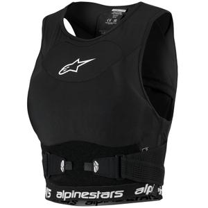 Protector de pecho Alpinestars Stella Plasma para mujer, color negro y blanco