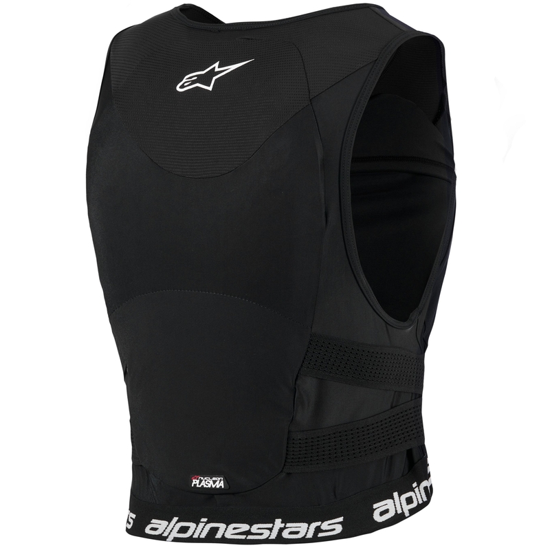 Protector de pecho Alpinestars Stella Plasma para mujer, color negro y blanco
