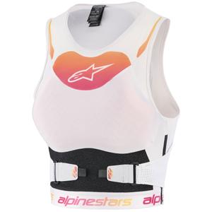 Protector de pecho Alpinestars Stella Plasma para mujer, color blanco degradado