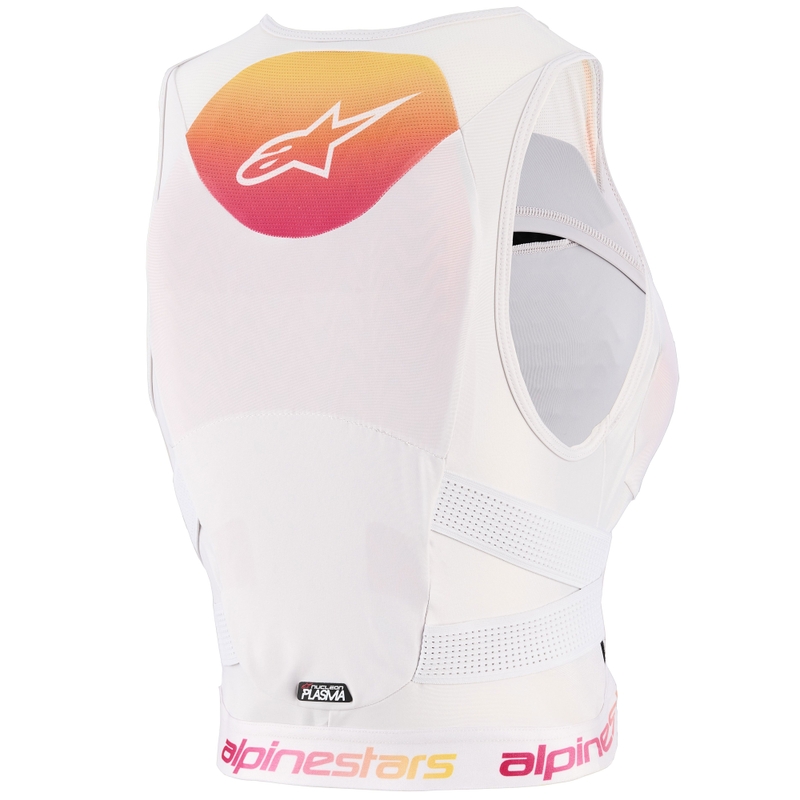 Protector de pecho Alpinestars Stella Plasma para mujer, color blanco degradado