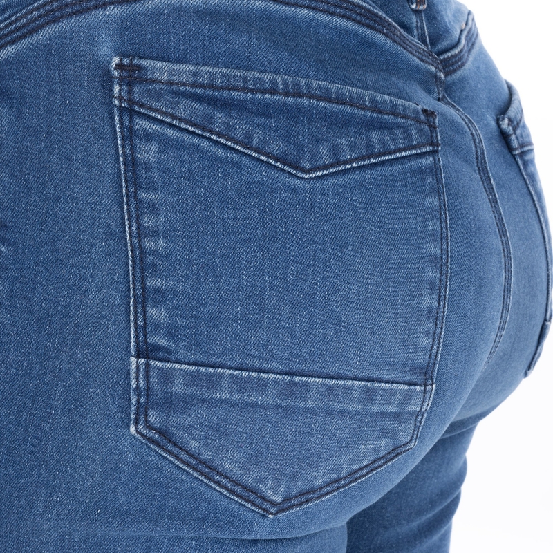 Vaqueros de moto para mujer OXFORD SOFIA AA Slim azul claro