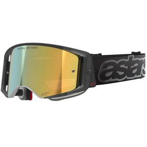 Gafas de motocross Alpinestars Supertech Vision Vista negras con lente dorada espejada