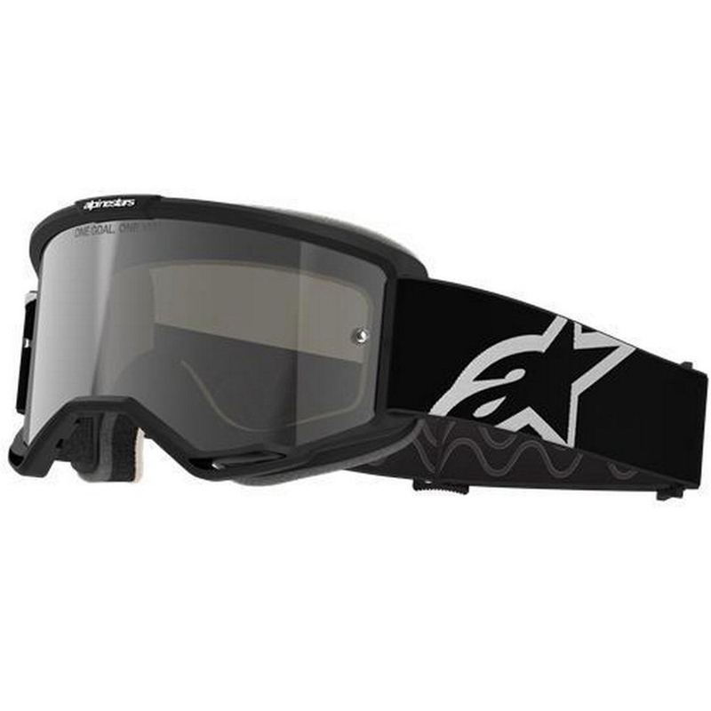 Gafas de motocross Alpinestars Vision 5 Corp negras con lente transparente