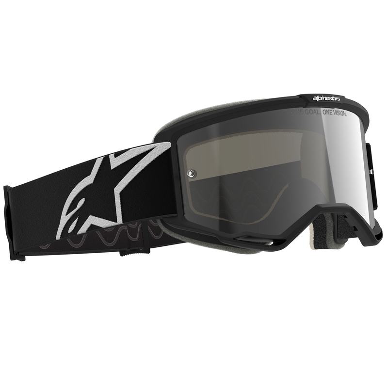 Gafas de motocross Alpinestars Vision 5 Corp negras con lente transparente