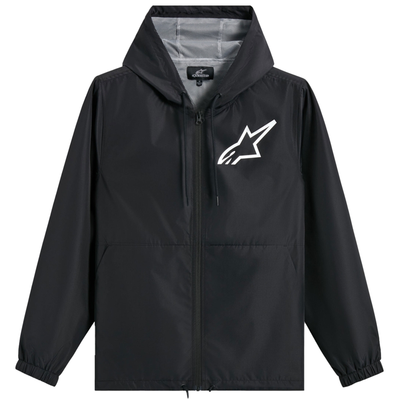Chaqueta cortavientos Alpinestars Speeder Chromium negra y blanca