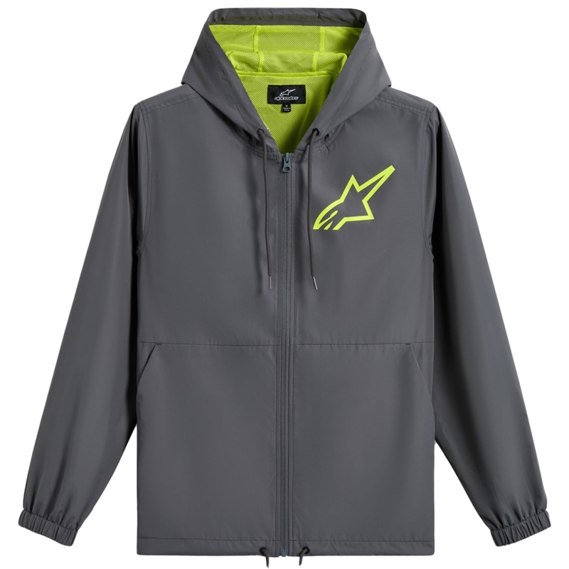 Chaqueta cortavientos Alpinestars Speeder Chromium gris-amarillo fluo