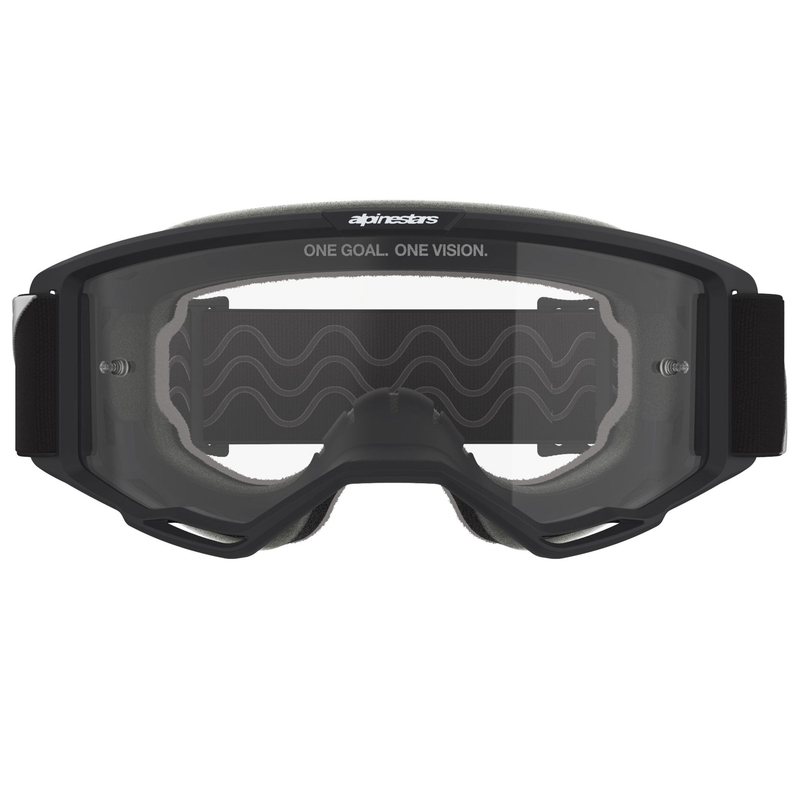 Gafas de motocross Alpinestars Vision OTG en blanco y negro con lente transparente