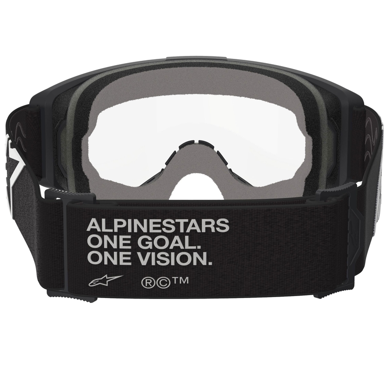 Gafas de motocross Alpinestars Vision OTG en blanco y negro con lente transparente