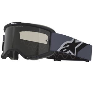 Gafas de motocross Alpinestars Vision Sand en negro grisáceo con lente ahumada oscura
