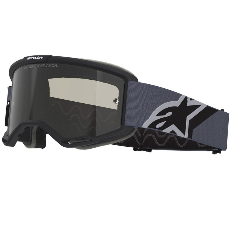 Gafas de motocross Alpinestars Vision Sand en negro grisáceo con lente ahumada oscura