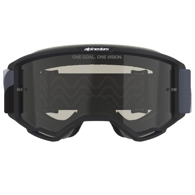 Gafas de motocross Alpinestars Vision Sand en negro grisáceo con lente ahumada oscura