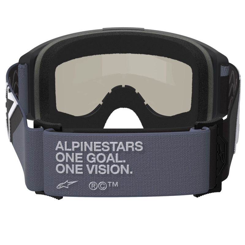 Gafas de motocross Alpinestars Vision Sand en negro grisáceo con lente ahumada oscura