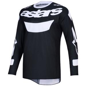 Camiseta de motocross Alpinestars Racer Air Riway en blanco y negro