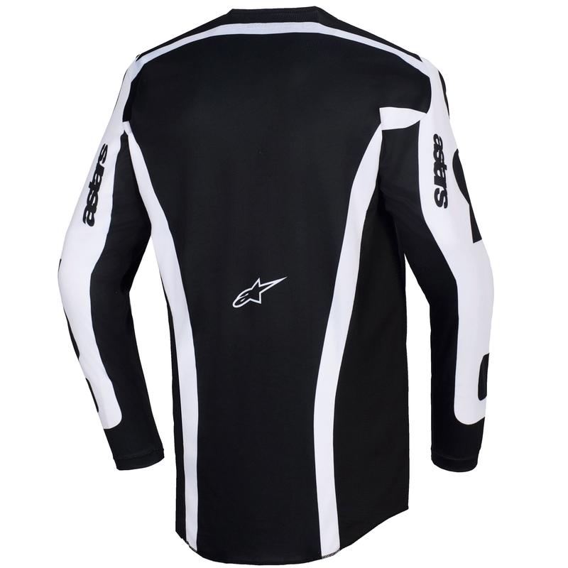 Camiseta de motocross Alpinestars Racer Riway blanco-negro