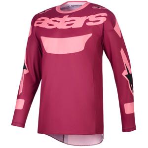 Camiseta de motocross Alpinestars Racer Riway en color rojo oscuro y coral