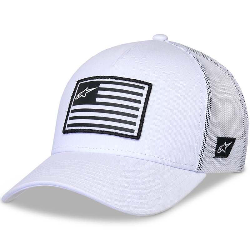 Gorra Alpinestars Flag Snap en blanco y blanco