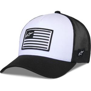 Gorra Alpinestars Flag Snap en blanco y negro