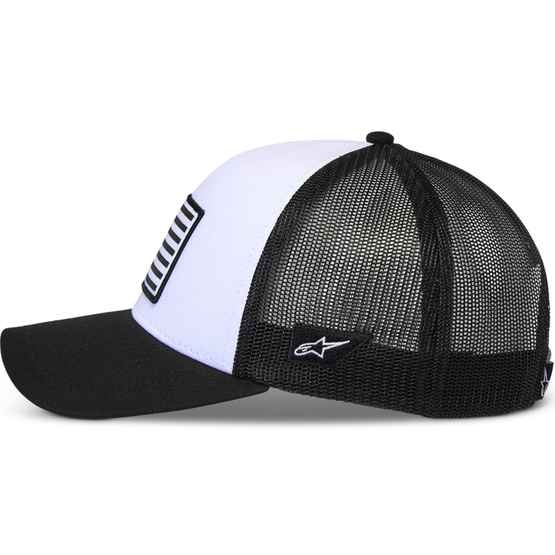 Gorra Alpinestars Flag Snap en blanco y negro