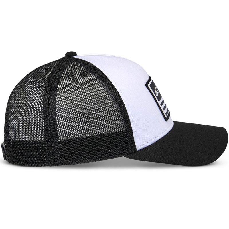 Gorra Alpinestars Flag Snap en blanco y negro