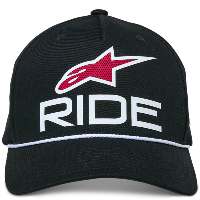 Gorra Alpinestars Ride Comp Snapback negra, blanca y roja