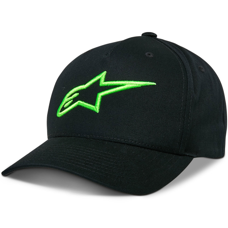 Gorra snapback Alpinestars Ageless negra y verde