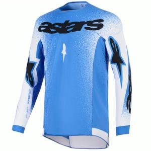 Camiseta de motocross Alpinestars Supertech Scenz azul-blanca
